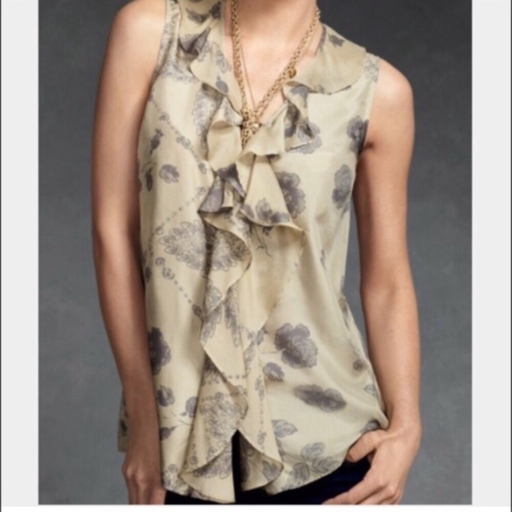 💋2/$25💋 CAbi 100% Silk Floral Tank Style #149